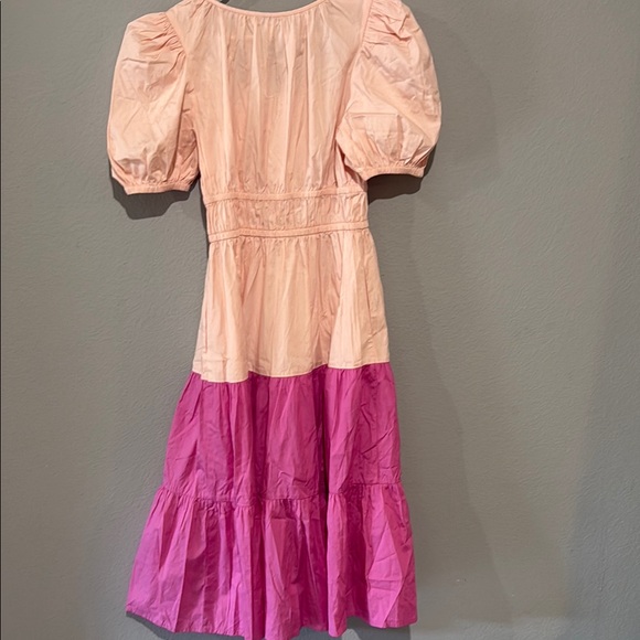 Nordstrom Peach and Pink Puff Sleeve Dress - Picture 8 of 13
